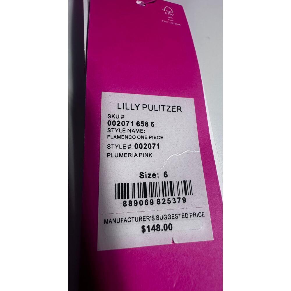 Lilly Pulitzer Flamenco One-Piece Swimsuit – Plumeria Pink Size 6 NWT $148 - Picture 11 of 13